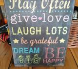 Decorative tin hanging sign