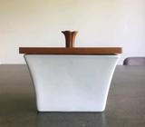 Ceramic Accessory Case with Wooden Lid