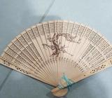 NEW - JAPANESE BAMBOO LADIES FAN - DECORATIVE WITH CUT OUTS