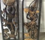 Balinese carved wood hangings