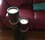 2 x Balinese candles