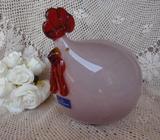 VILLEROY & BOCK PINK GLASS CHICKEN/HEN 20CM NEW NO BOX