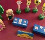 WOODEN ITEMS FOR PLAYSET- 11 items