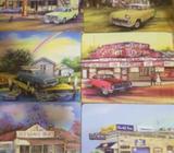 Placemats with local artwork set of 6