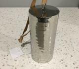 Silver bell with leather strap