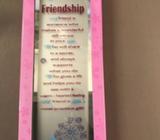 Friendship Glass NEW 18cm x 6cm