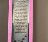 Footprints Glass NEW 18cmH x 6cm