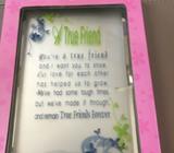 A True Friend Glass NEW 18cmx12.5cm