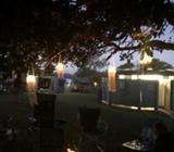 Macrame candle hanger