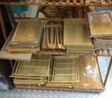 Bamboo trays assorted sizes from $10ea