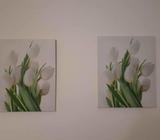 2 x Flower canvas