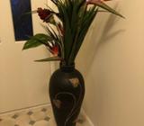 Vase and decorative flowers