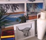 Various canvases in store, location and opening times in description