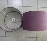 LAMPSHADES 2 MAUVE 24CM HIGH 36CM DIAMETER