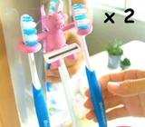 (BRAND NEW) 2 x Pink Piggy Toothbrush Holder