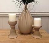 Vase and 2 Candle Holders