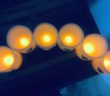 6 Enjoy Mini Ivory Flameless Candles