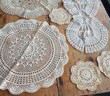 Hand Crocheted Natural Doilies