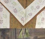 NEW- Large Table Runner with gold tassels
