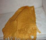 ST ALBIANS ORANGE 100% MOHAIR RUG 144CM, 59CM FRINGE MADE IN AUSTRALIA
