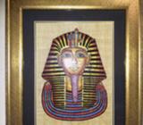 52 x 43cm Egyptian papyrus framed picture