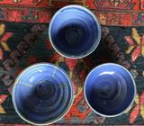 BABY BLUE HANDMADE POTTERY BOWLS
