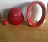 3 ASSORTED CERAMIC VASES $15 FOR THE LOT