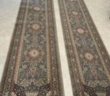 Hall carpet runners, 3.3m length, green tones (2 available)