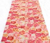 PINK FLORAL WOOL CARPET RUNNER