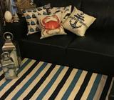 Vogue Navy/Blue/White Handmade Cotton Rug