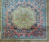 Hand knotted silk rug from western Persia 1.25m 0.88m