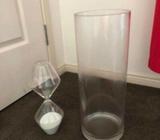 Decorative vase with hourglass