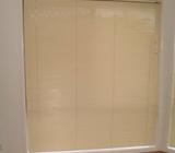 1800 W x 2040 H cream aluminium venitian blind 25 mm slate