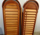 WOOD ARCH PLANTATION SHUTTER WITH FRAME