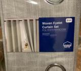 Curtain Set - Woven Eyelet x 2