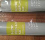 2 Roller Blind Replacement Kits 61 cm wide. New in packet