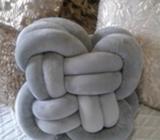 LARGE GREY KNOT CUSHION