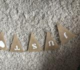 Just married bunting