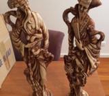2 Asian Statues