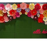 Paper flower wall