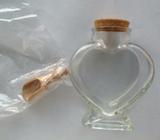 Heart Shaped Glass Jar With Mini Wooden Scoop