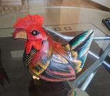 HANDCRAFTED CHICKEN & ROOSTER WOODEN STATUES