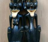 WOODEN TRIBAL STATUES - HANDCRAFTED 50CM TALL