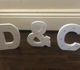 Wooden D & C Letters
