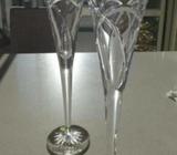 Waterford Crystal Toasting Flutes Wine Glasses : Love and Romance