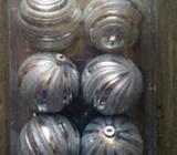 Christmas baubles pk6 10cm silver