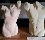 Ceramic Sculpture - Man & Woman Busts - selling together