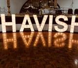 Ex hire Giant Lightup letters for sale