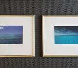 Pair of Two Framed Ocean Photographs
