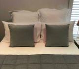 2 x Brand new with tags Red and Grey Cushions (Double Sided) 45cm